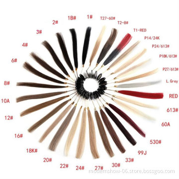 Hot Selling Wholesale Price Human Hair Color Chart, 100% Human Hair Color Ring